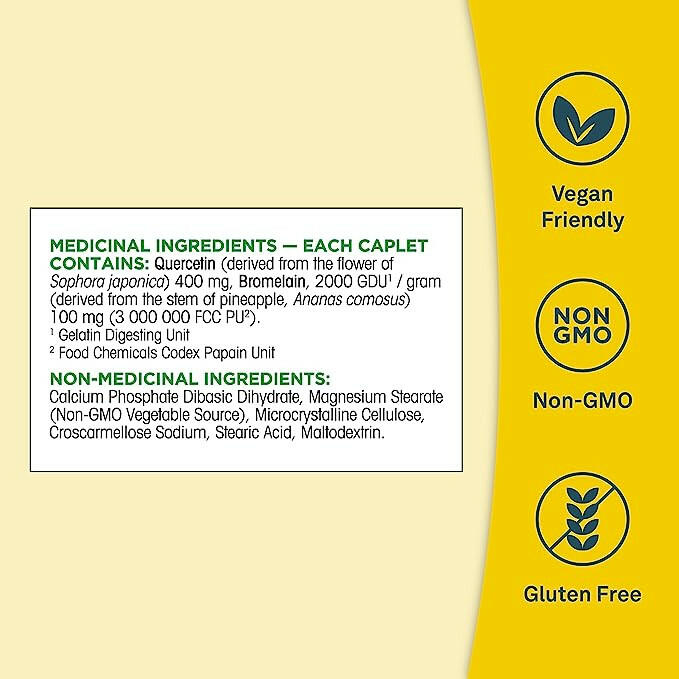 Quercetin with Bromelain | Organika® | 60 Capsules - Coal Harbour Pharmacy