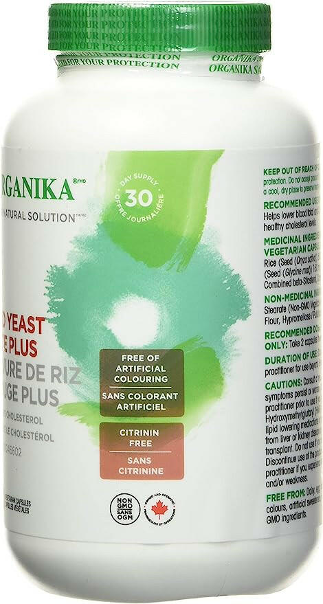 Red Yeast Rice | Organika® | 180 Capsules - Coal Harbour Pharmacy