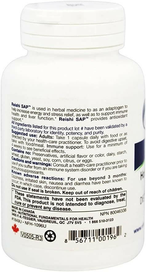 Reishi SAP | NFH | 60 or 120 Capsules - Coal Harbour Pharmacy