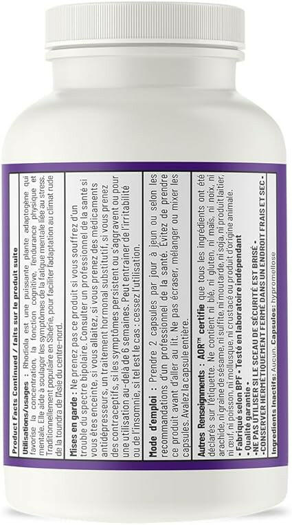 Rhodiola | AOR™ | 60 Capsules - Coal Harbour Pharmacy