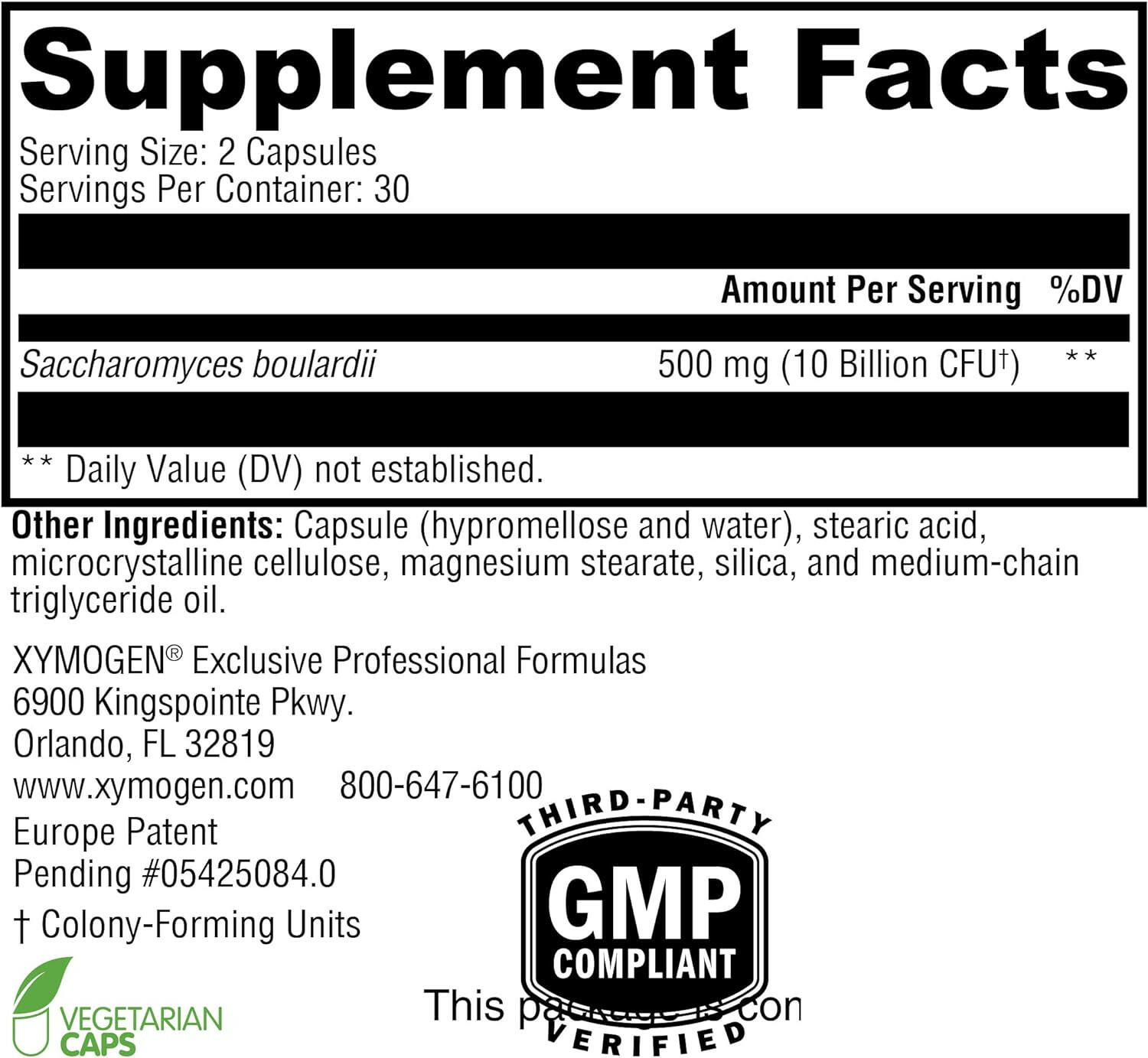 Saccharomycin® DF | Xymogen® | 60 Capsules - Coal Harbour Pharmacy