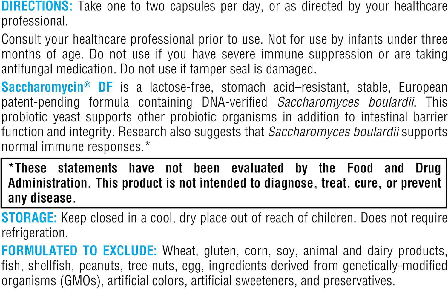 Saccharomycin® DF | Xymogen® | 60 Capsules - Coal Harbour Pharmacy