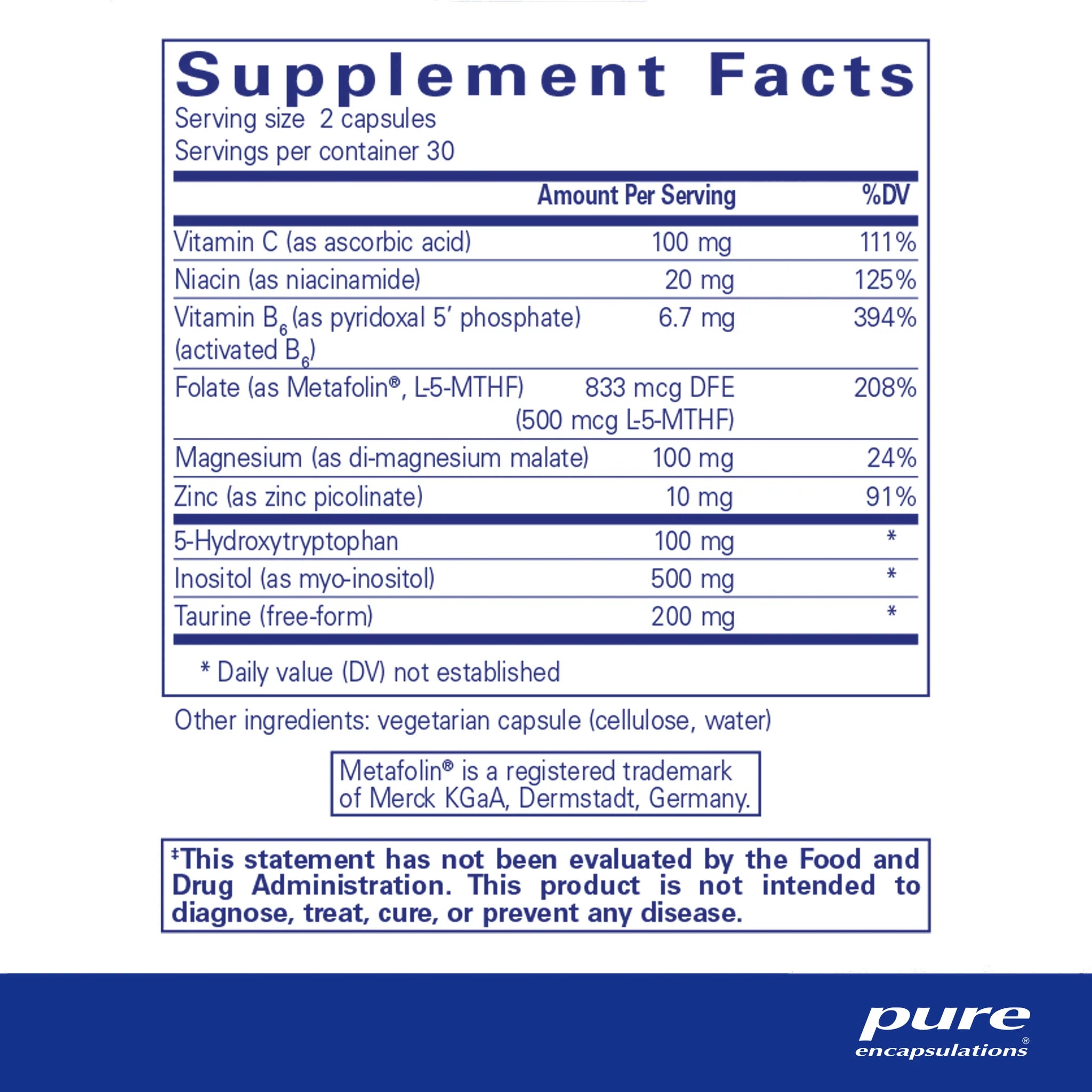SeroPlus | Pure Encapsulations® | 120 Vegetable Capsules - Coal Harbour Pharmacy