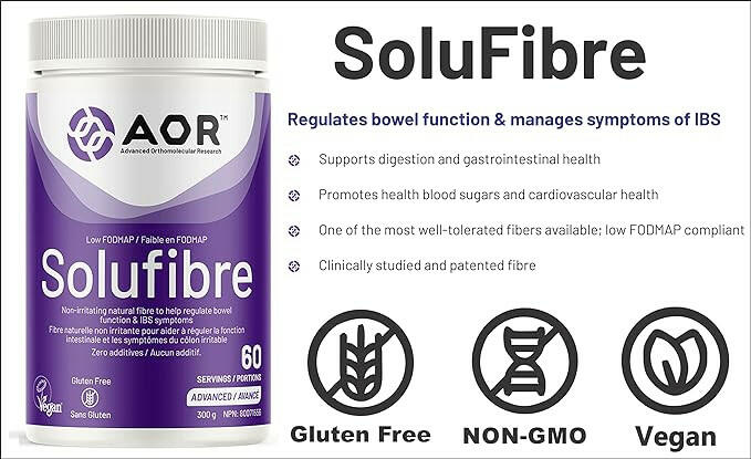 SoluFibre 300gm | AOR™ | 300gr (60 Servings) - Coal Harbour Pharmacy