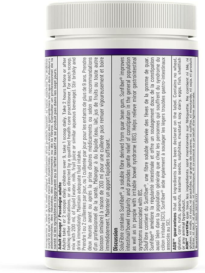 SoluFibre 300gm | AOR™ | 300gr (60 Servings) - Coal Harbour Pharmacy
