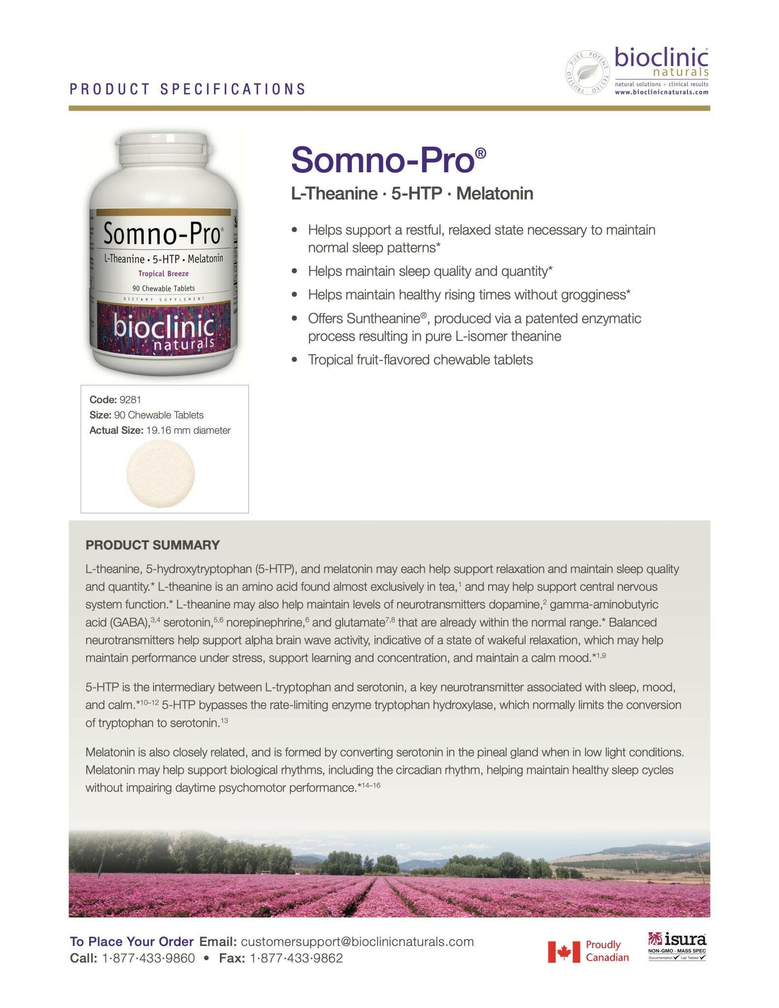 Somno-Pro® | Bioclinic® Naturals | 90 Chewable Tablets - Coal Harbour Pharmacy