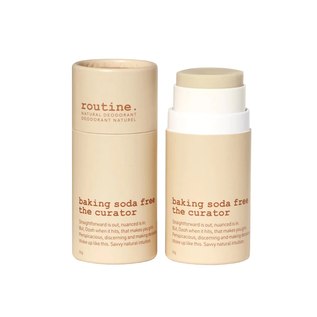 The Curator (Baking Soda Free) Deodorant | routine. | 5G Mini & 58G Jar & 50G Stick - Coal Harbour Pharmacy