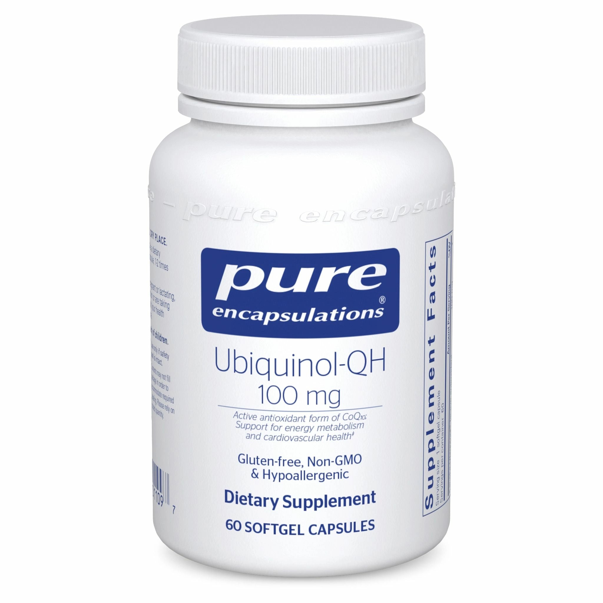 Ubiquinol-QH 100 mg | Pure Encapsulations® | 60 Softgel Capsules - Coal Harbour Pharmacy