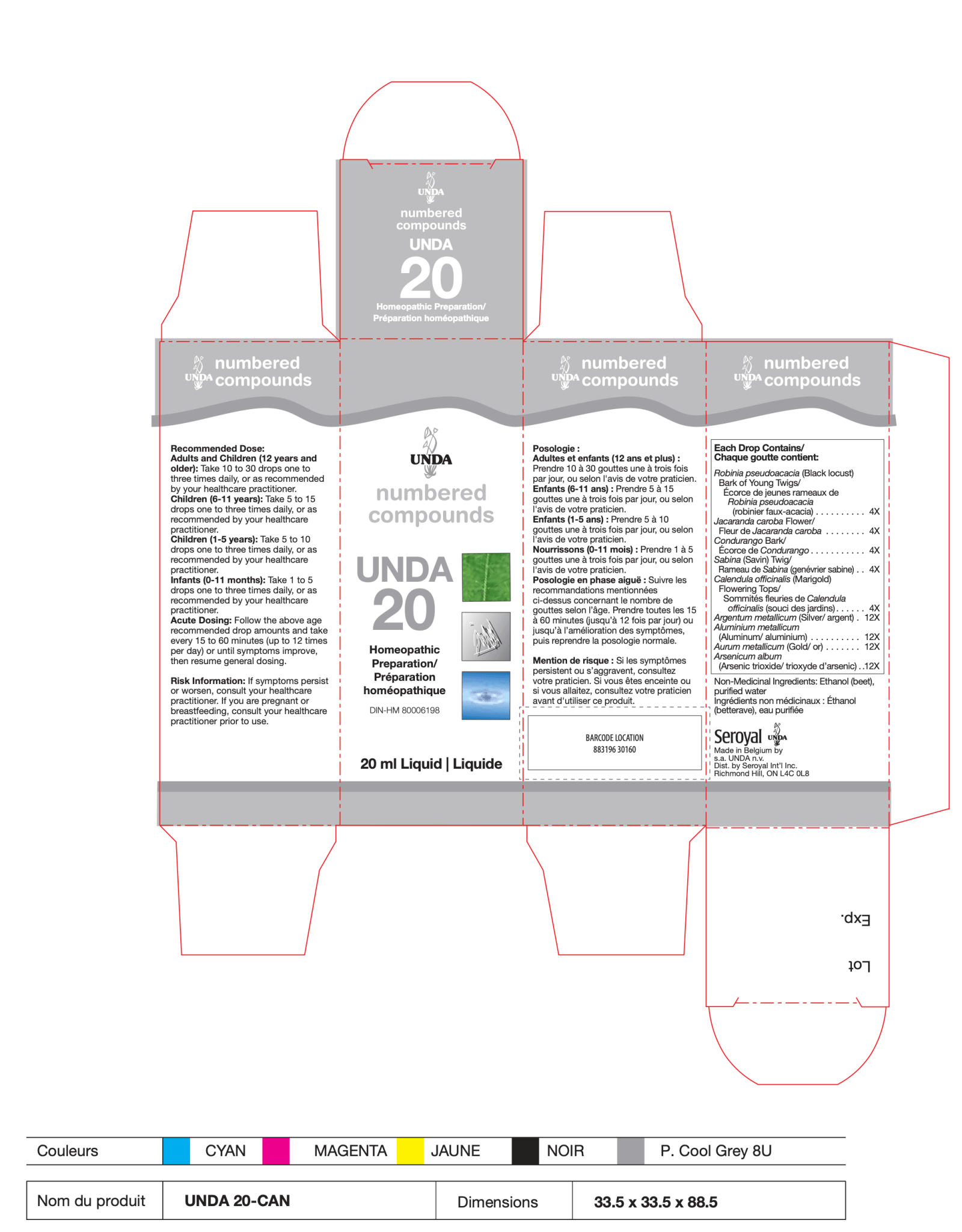 UNDA 20 | UNDA Numbered Compounds | 0.7 fl. oz (20mL) - Coal Harbour Pharmacy