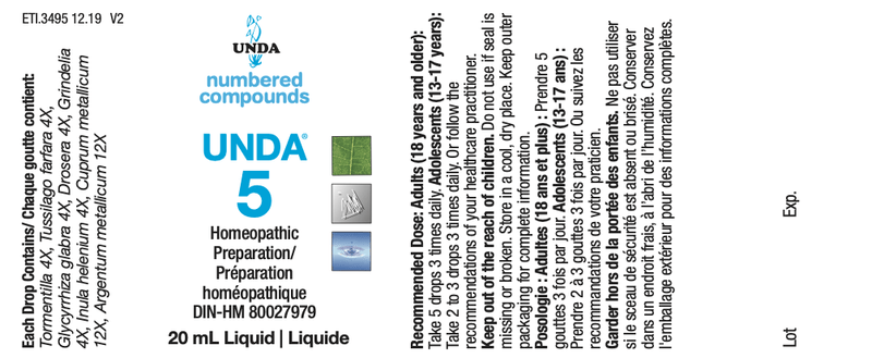 UNDA 5 | UNDA Numbered Compounds | 0.7 fl. oz (20mL) - Coal Harbour Pharmacy