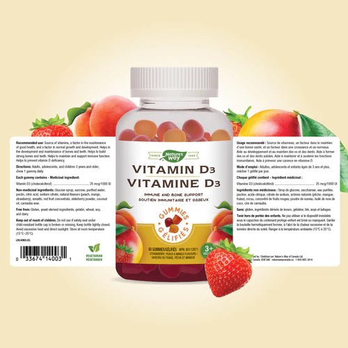 Vitamin D3 Gummies | Nature's Way Canada | 60 Gummies - Coal Harbour Pharmacy