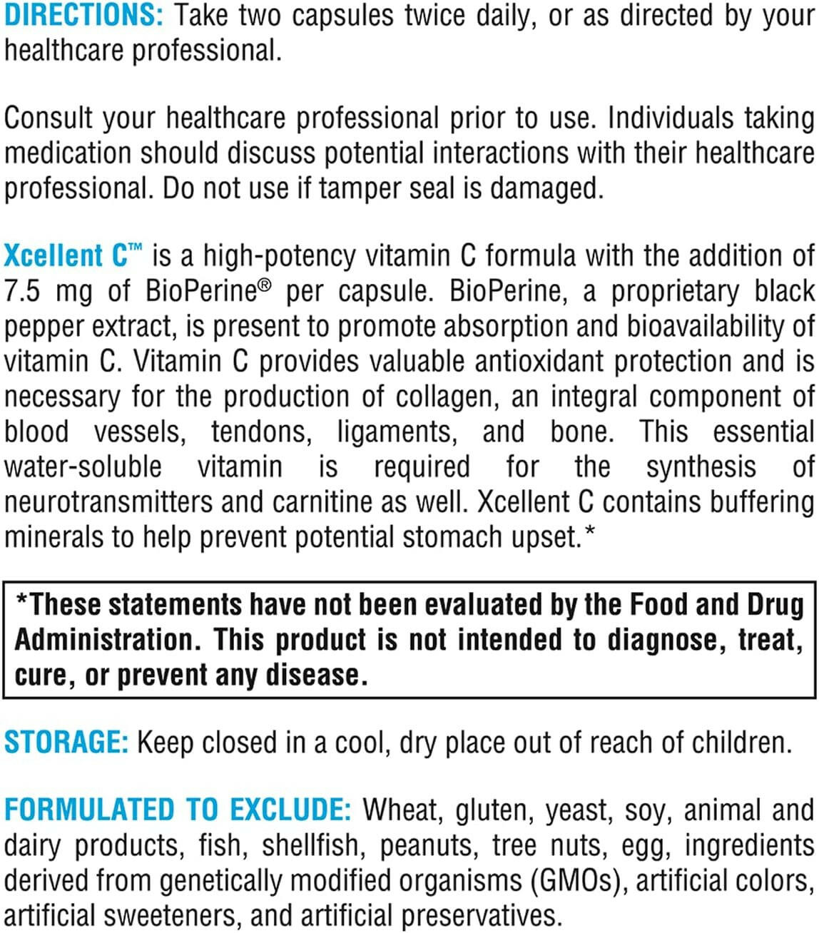 Xcellent C | Xymogen® | 120 Capsules - Coal Harbour Pharmacy