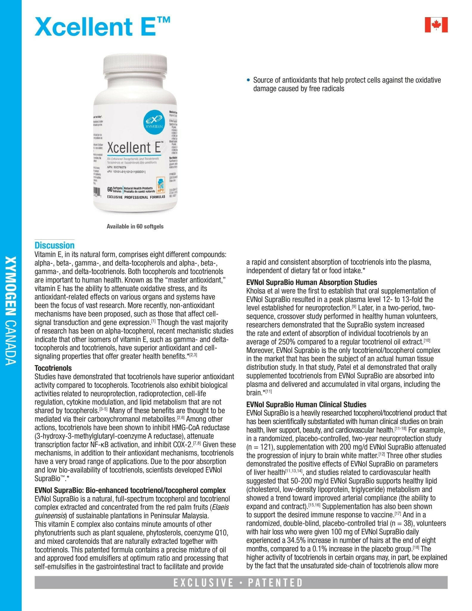 Xcellent E | Xymogen® | 60 Softgels - Coal Harbour Pharmacy