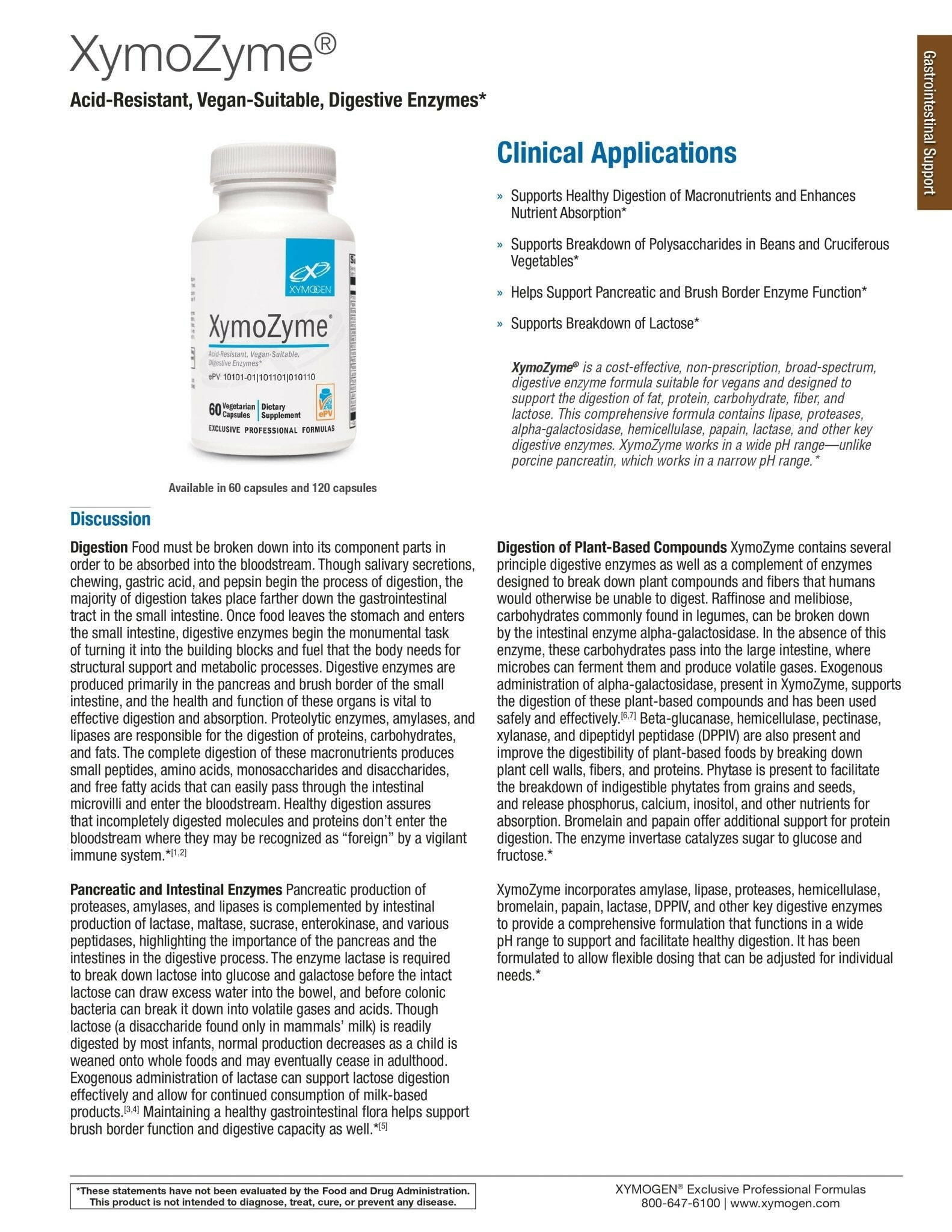 XymoZyme® | Xymogen® | 60 Capsules - Coal Harbour Pharmacy
