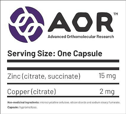 Zinc-Copper Balance | AOR™ | 100 Capsules - Coal Harbour Pharmacy