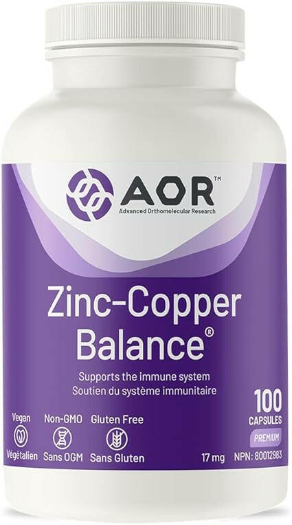 Zinc-Copper Balance | AOR™ | 100 Capsules - Coal Harbour Pharmacy
