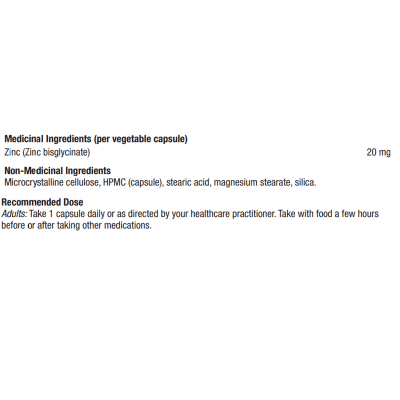 Zinc Glycinate | Xymogen® | 120 Capsules - Coal Harbour Pharmacy
