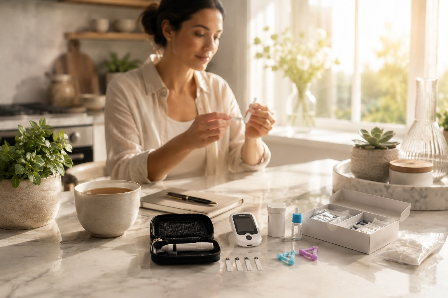 at-home health test kits for glucose hormone infection and wellness monitoring used at home