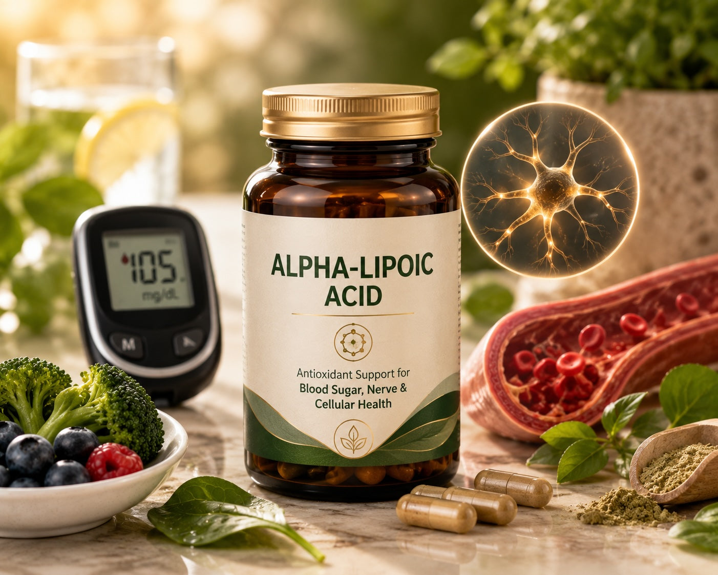 Alpha-Lipoic Acid – Antioxidant Support for Blood Sugar, Nerve & Cellular Health