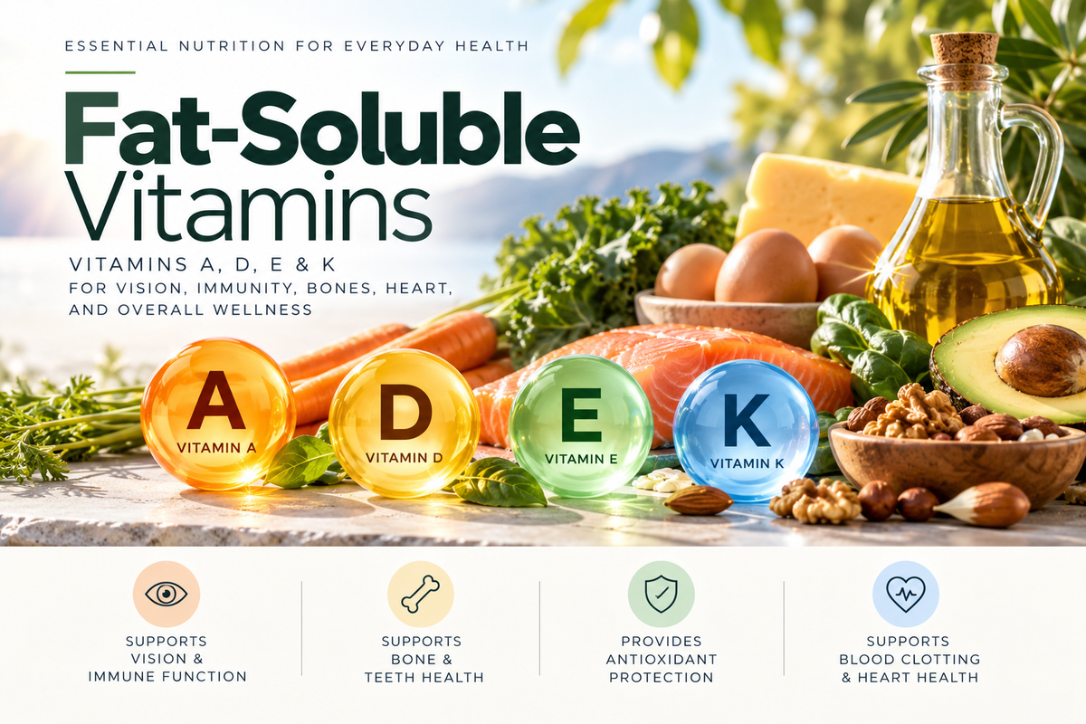 Fat-Soluble Vitamins – Vitamins A, D, E & K for Essential Nutritional Support