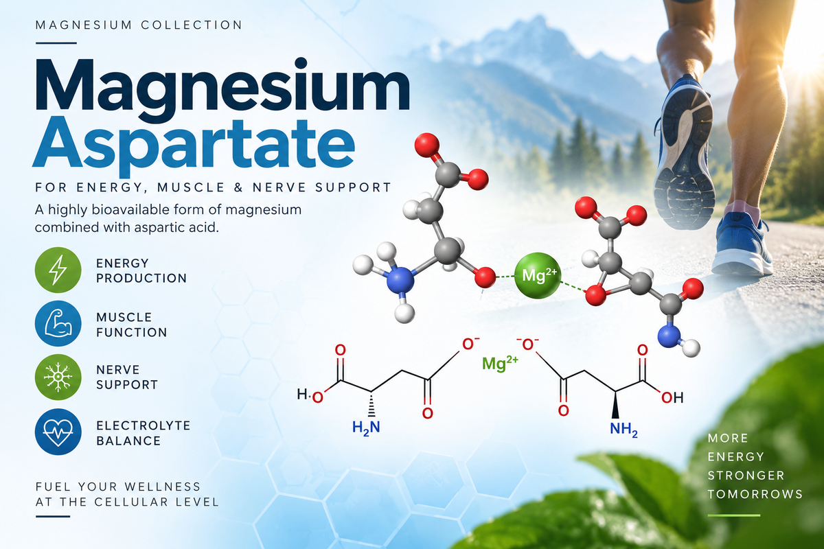 Magnesium Aspartate – Energy, Muscle & Nerve Support
