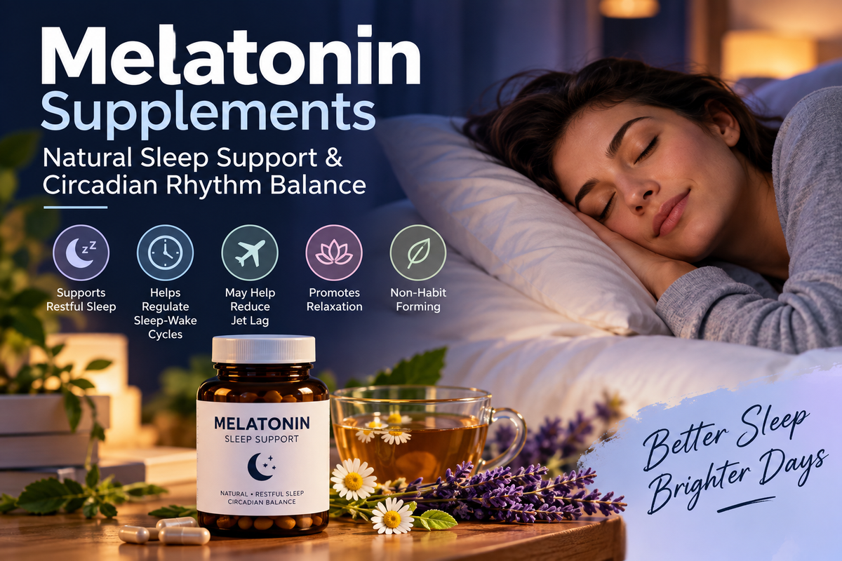 Melatonin Supplements – Sleep Support & Circadian Rhythm Balance