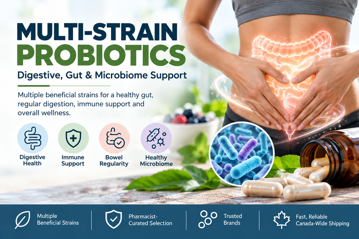 Multi-Strain Probiotics – Digestive, Gut & Microbiome Support