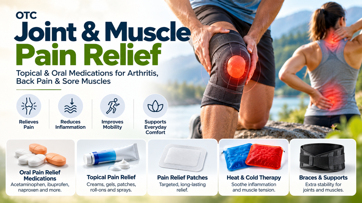 OTC Joint & Muscle Pain Relief – Arthritis, Back Pain & Muscle Pain Medications