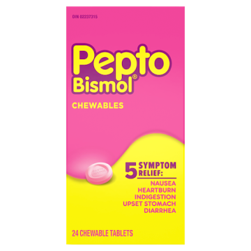 Pepto Original Chewables | Pepto Bismol® | 12, 24, 48 Chewable Tablets