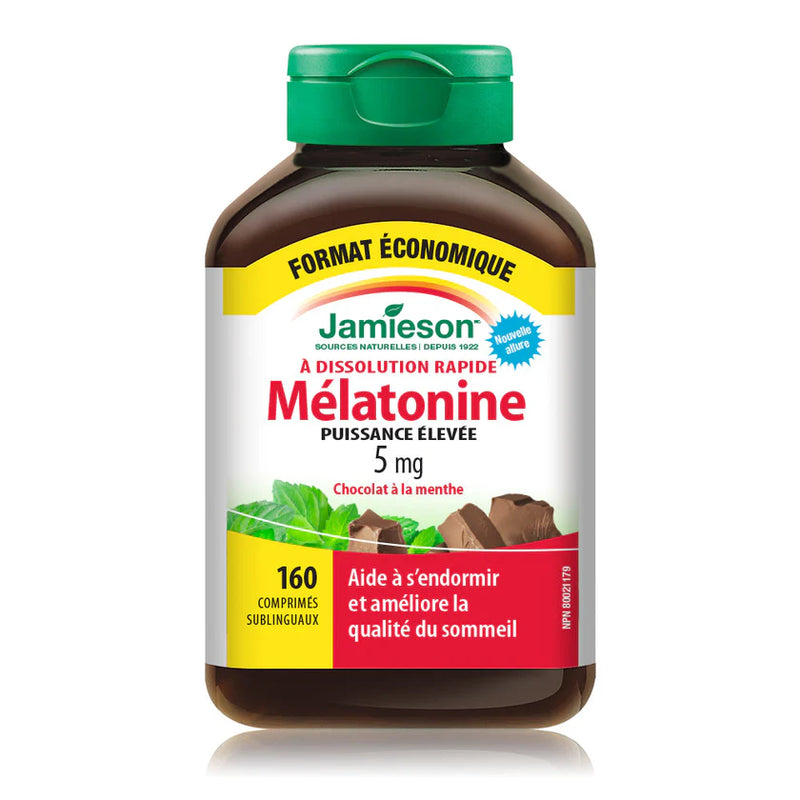 Fast Dissolving Melatonin 5mg  | Jamieson™ | 100 or 160 Tablets