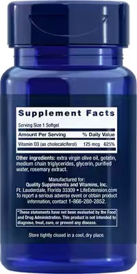 Vitamin D3 | Life Extension® | 60 Softgels