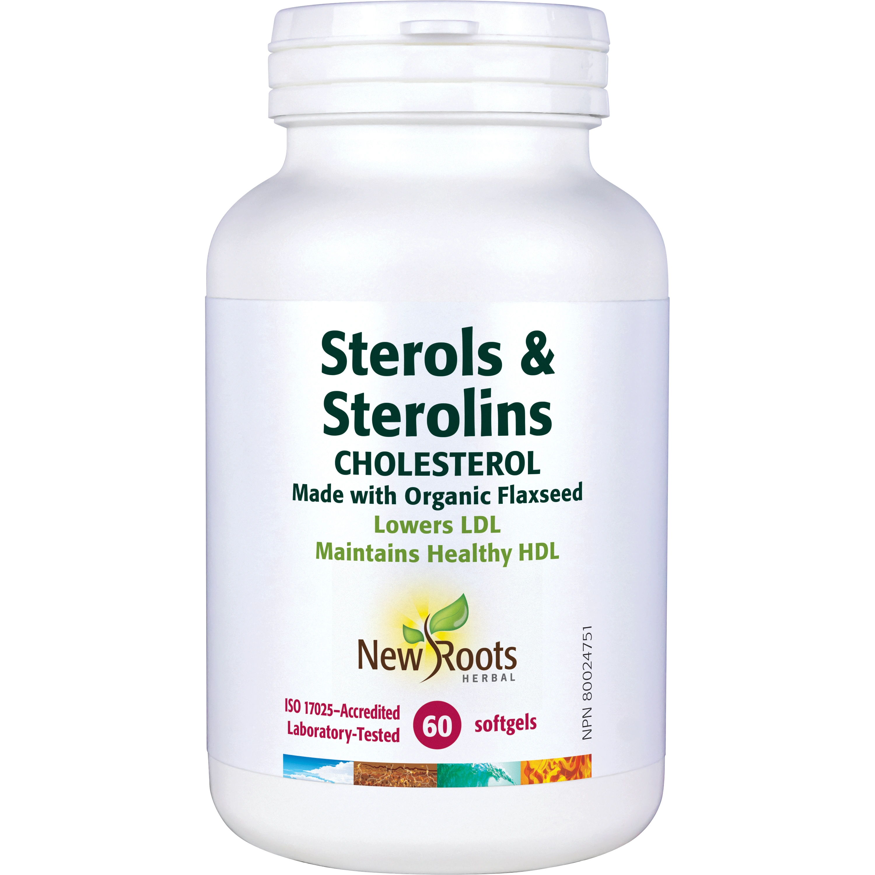 Sterols & Sterolins Cholesterol | New Roots HERBAL® | 60 or 120 Veg Capsules