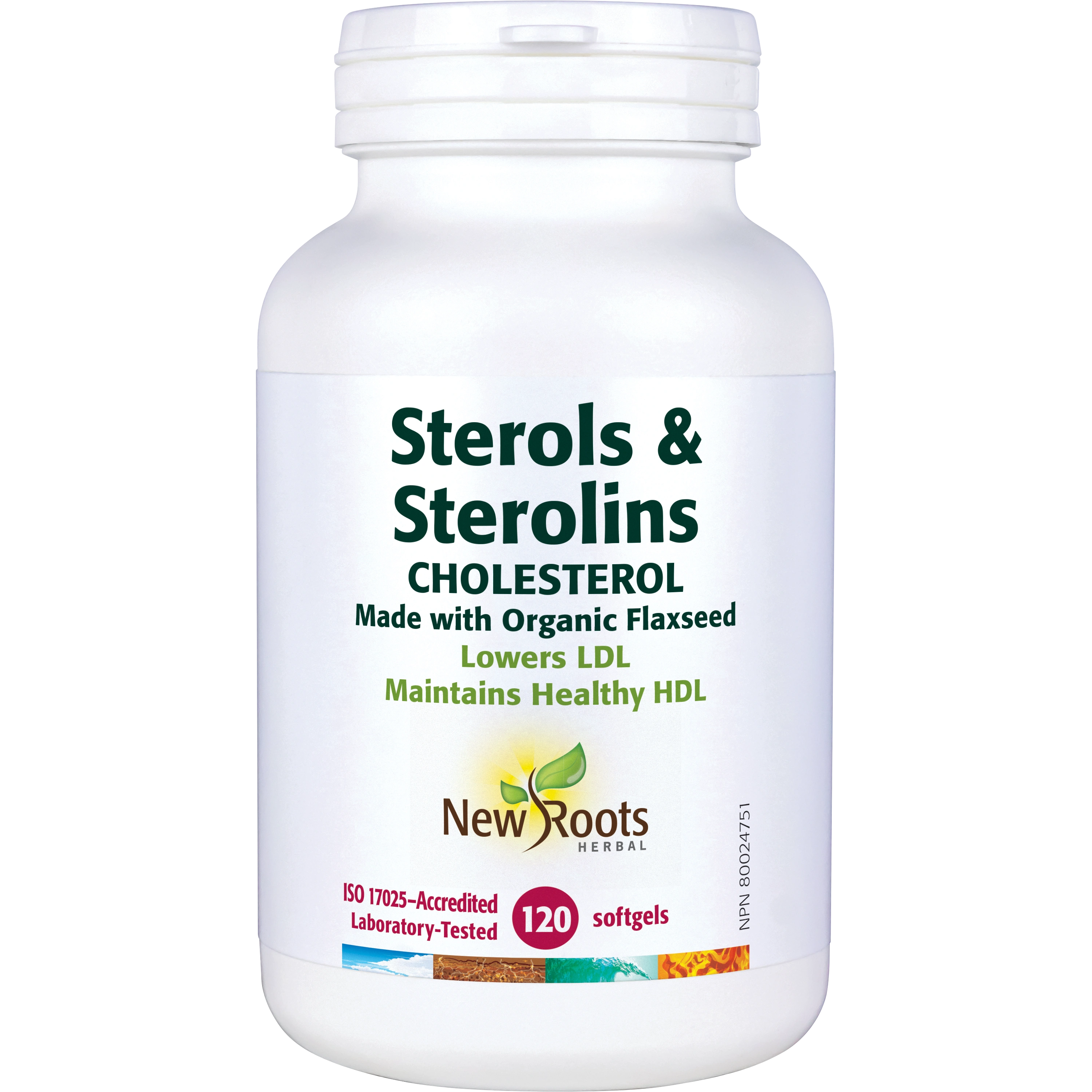 Sterols & Sterolins Cholesterol | New Roots HERBAL® | 60 or 120 Veg Capsules