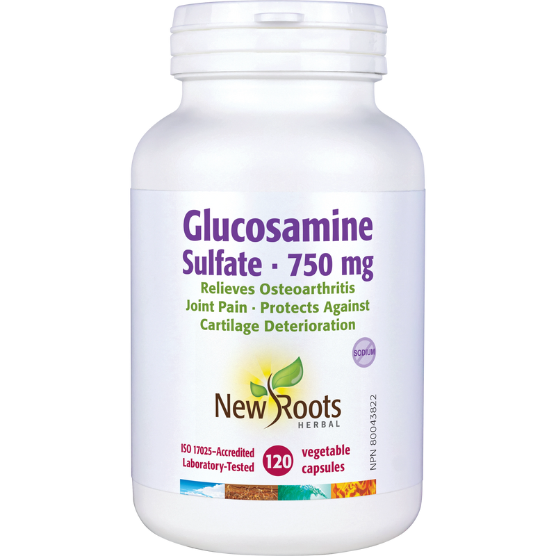 Glucosamine Sulfate 750 mg | New Roots HERBAL® | 120 Capsules