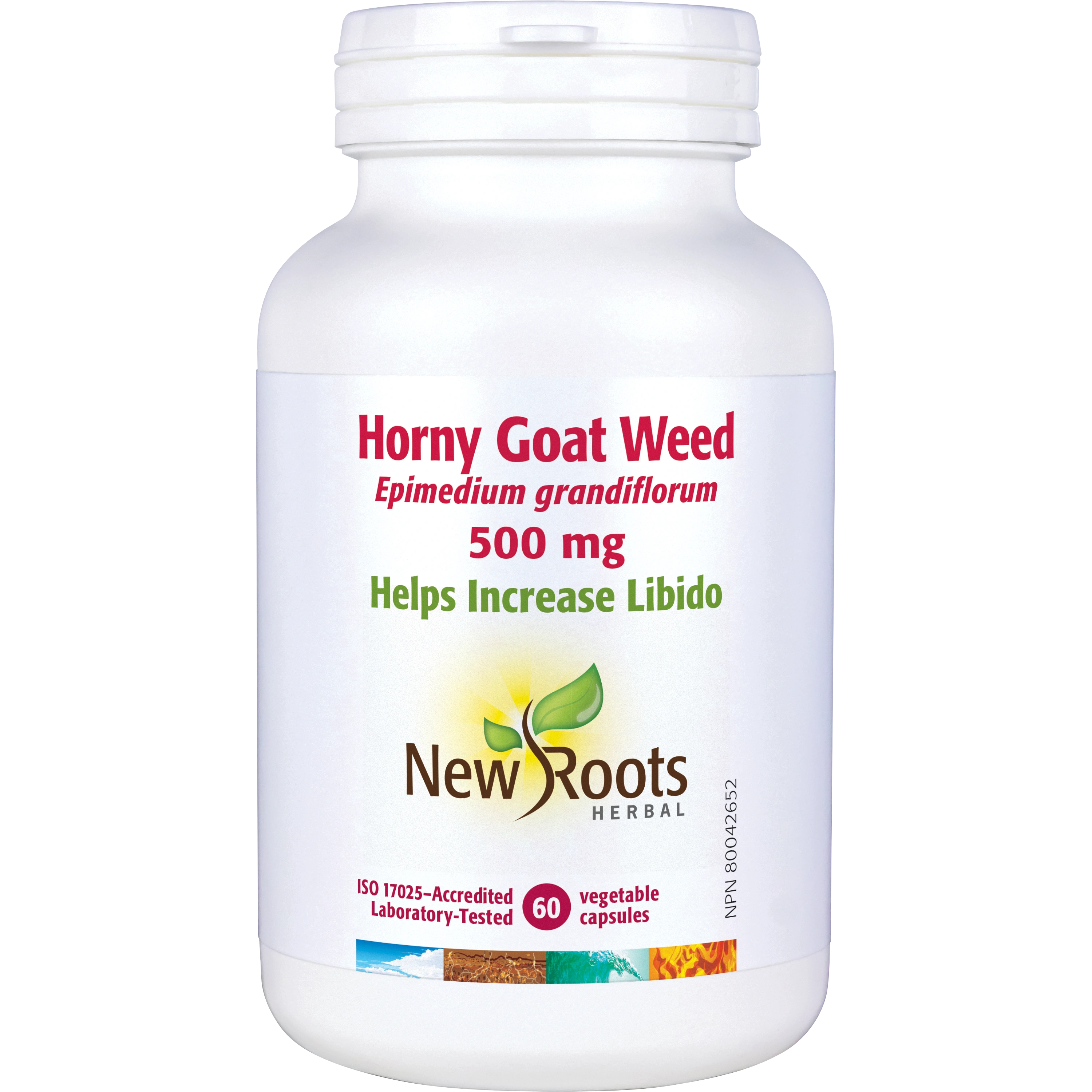 Horny Goat Weed 500mg | New Roots HERBAL® | 60 Veg Capsules