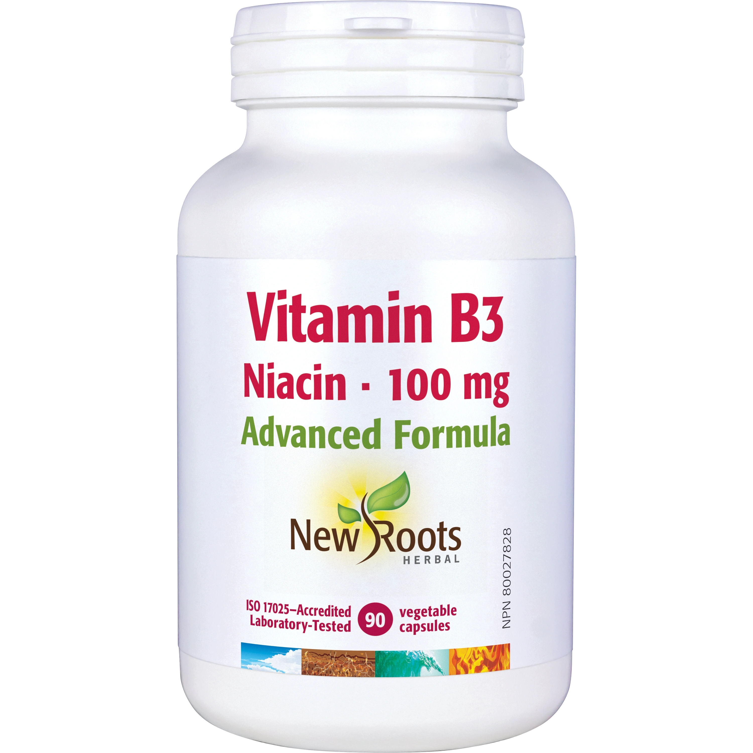 Vitamin B3 Niacin 100 mg | New Roots HERBAL® | 90 Vegetable Capsule