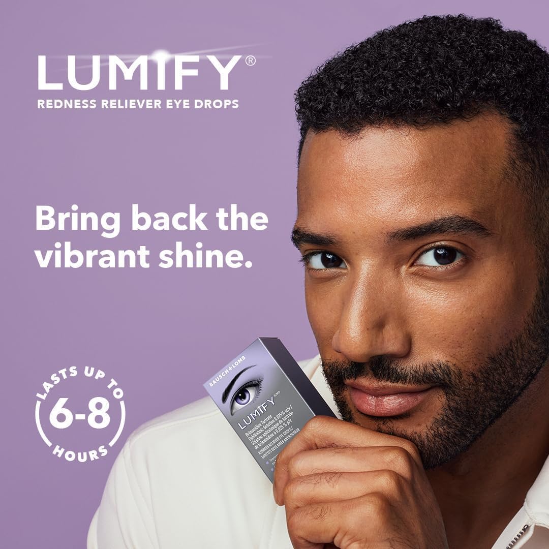 Lumify Whitening Eye Drops for Red Eyes, Redness Reliever | Bausch + Lomb | 7.5 mL