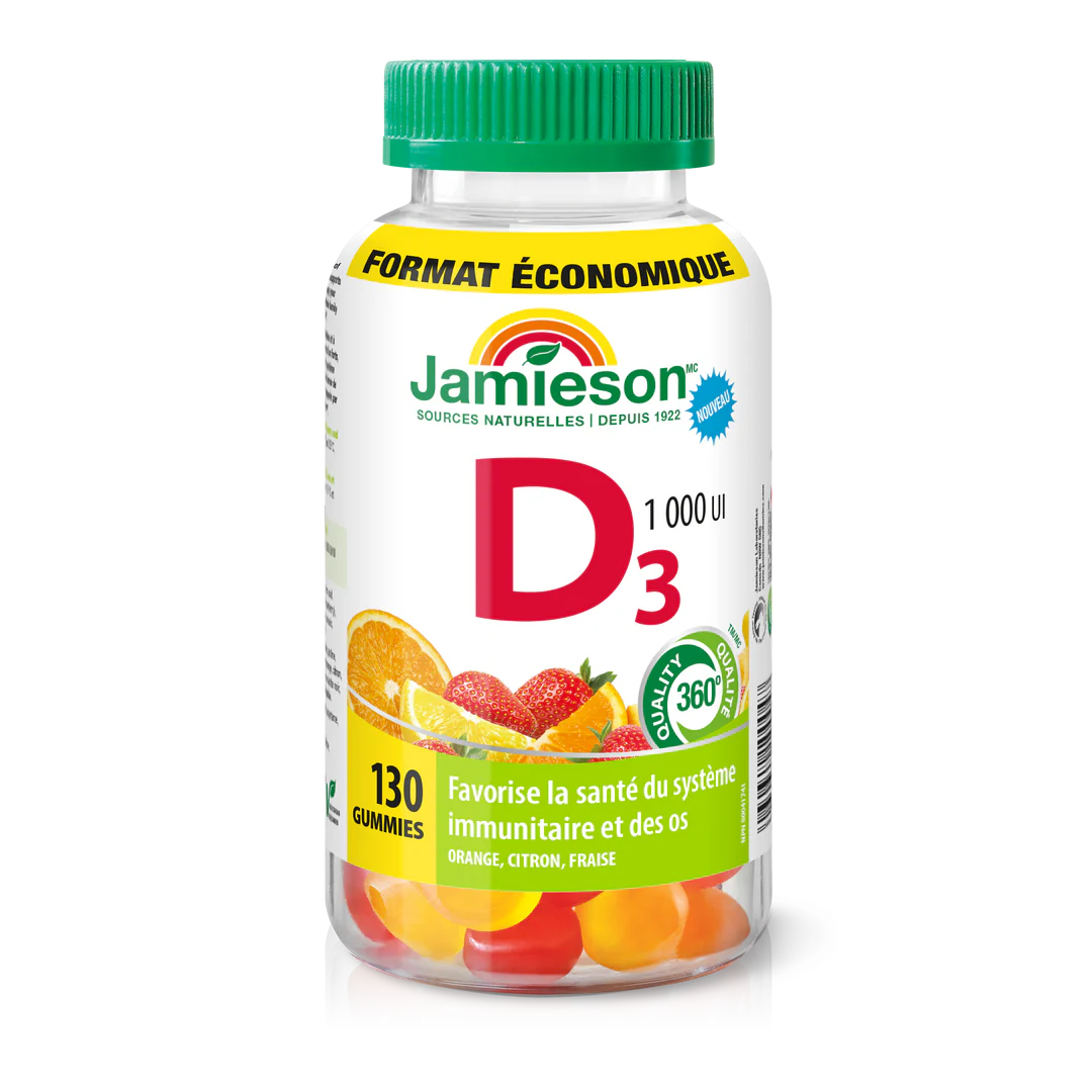 Vitamin D3 1,000 IU | Jamieson™ | 60 or 130 Gummies