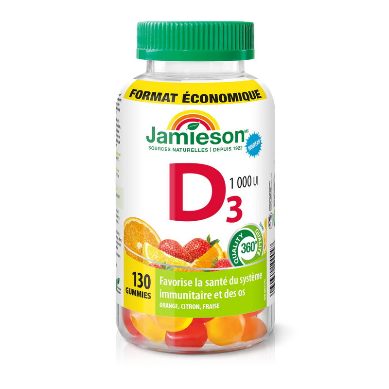 Vitamin D3 1,000 IU | Jamieson™ | 60 or 130 Gummies