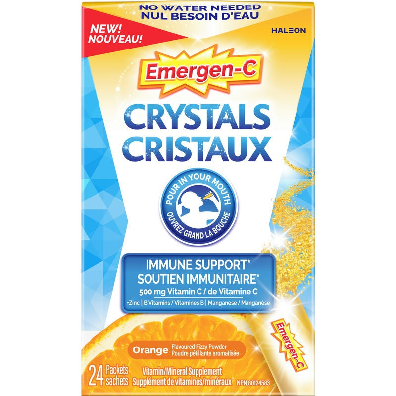 Crystals Orange Vitality | Emergen-C® | 24 Stick Packs