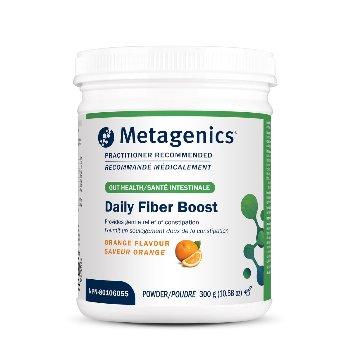Daily Fiber Boost™ by Metagenics® – Orange Flavoured Fiber Supplement for Digestive & Bowel Health | 10.58 oz (300 g) Powder