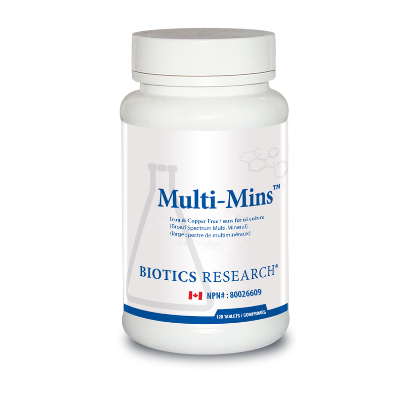 Multi-Mins™ Iron & Copper Free | Biotics Research® | 120 Tablets