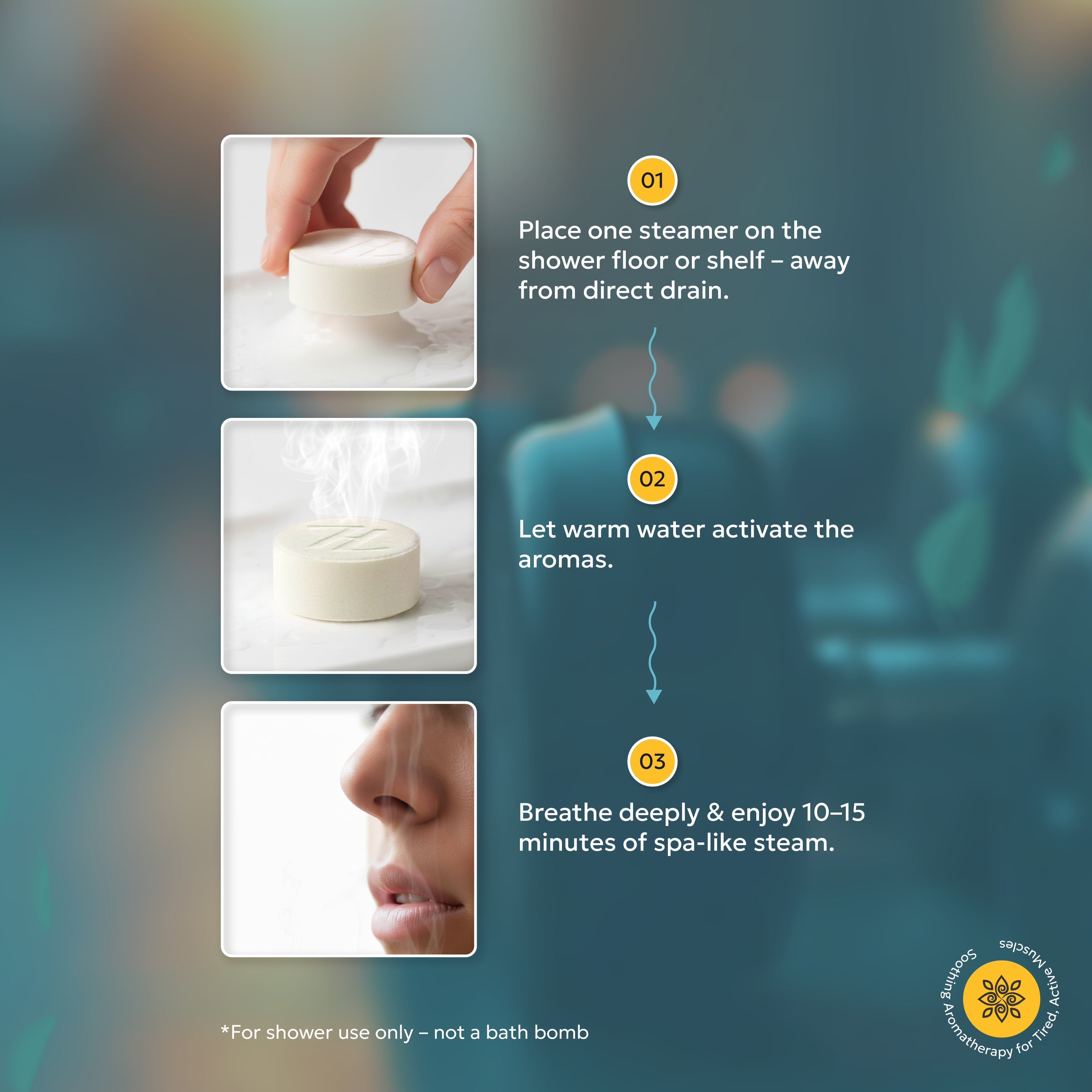 Zen & Hearth Sport Shower Steamers with Eucalyptus & Mint – Post-Workout Aromatherapy for Muscle Recovery & Sinus Relief | Made in Canada