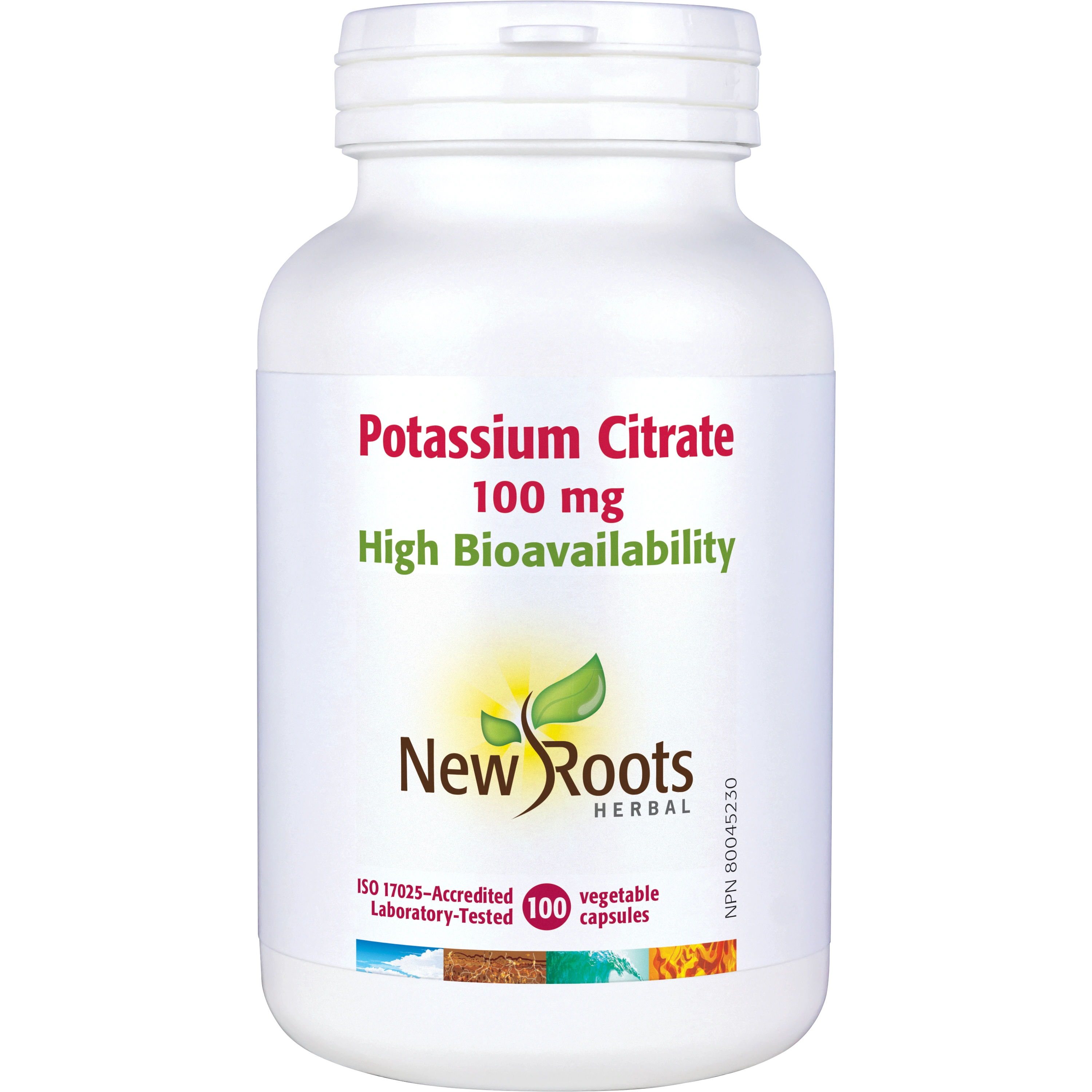 Potassium Citrate 100 mg | New Roots HERBAL® | 100 Veg Capsules