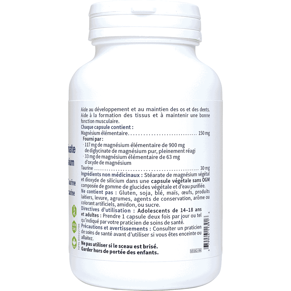 Magnesium Bisglycinate by Vitazan Professional – Magnesium & Taurine Muscle Support | 120 Capsules