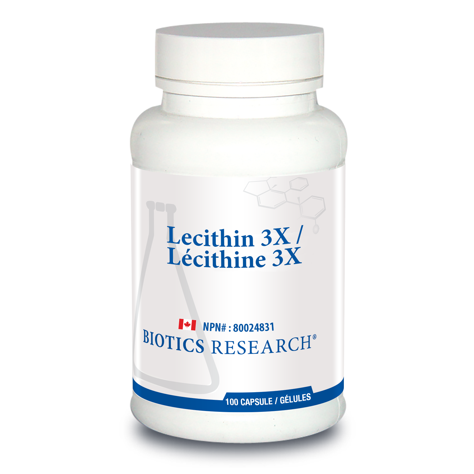 Lecithin 3X | Biotics Research® | 100 Capsules