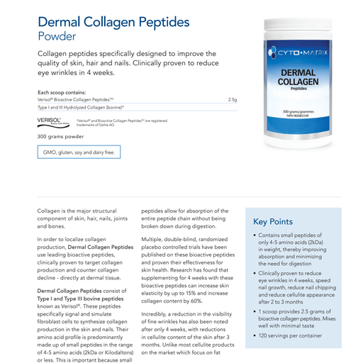 Dermal Collagen Peptides Powder | Cytomatrix® | 300 gr