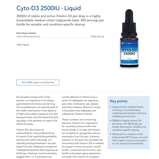 Cyto-D3 Kids 400IU Drops | Cytomatrix® | 15 mL