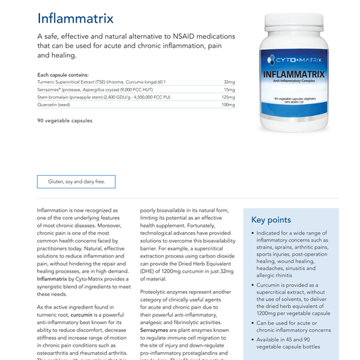 Inflammatrix | Cytomatrix® | 90 Vegetable Capsules