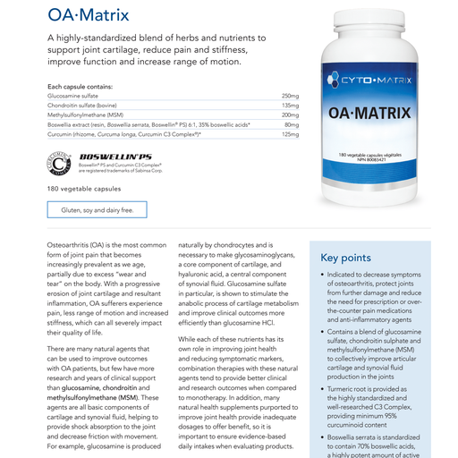 OA-Matrix | Cytomatrix® | 180 Vegetable Capsules